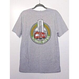 Brewery T-Shirt Brew Bus Bella Canvas Tallahassee T shirt Sz L Gray short sleeve
